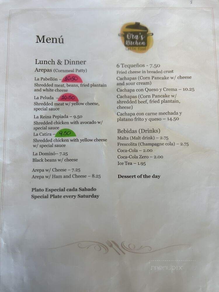 Ora's Kitchen - Corpus Christi, TX menu_pic