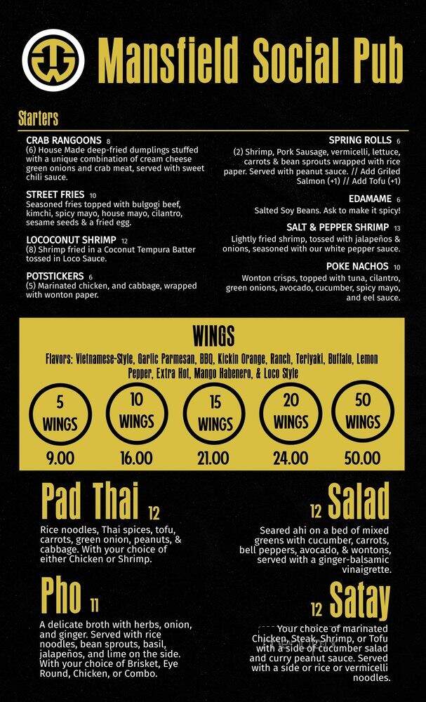 OTW Mansfield Social Pub - Mansfield, TX menu_pic