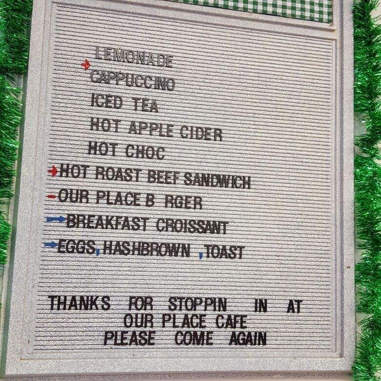 Our Place - Cumberland, WI menu_pic