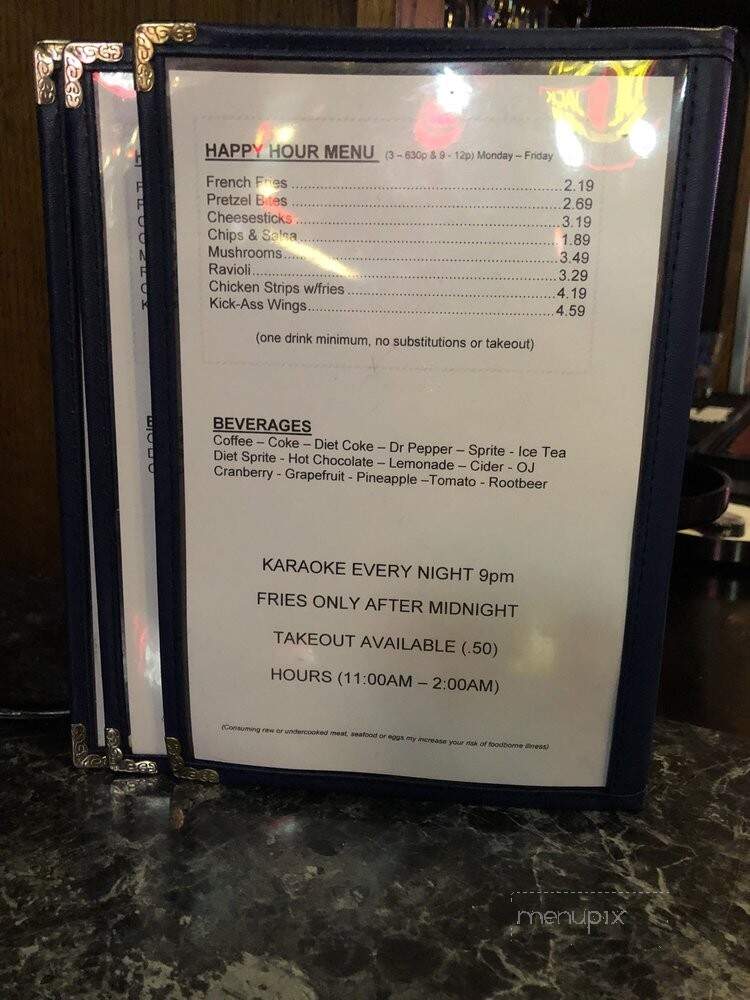 Out-A-Bounds Sports Bar - Vancouver, WA menu_pic