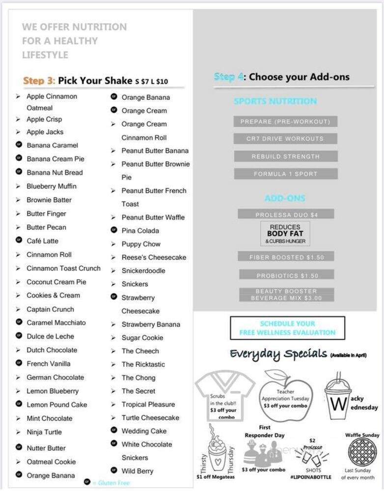 Owlsome Nutrition - Keene, TX menu_pic