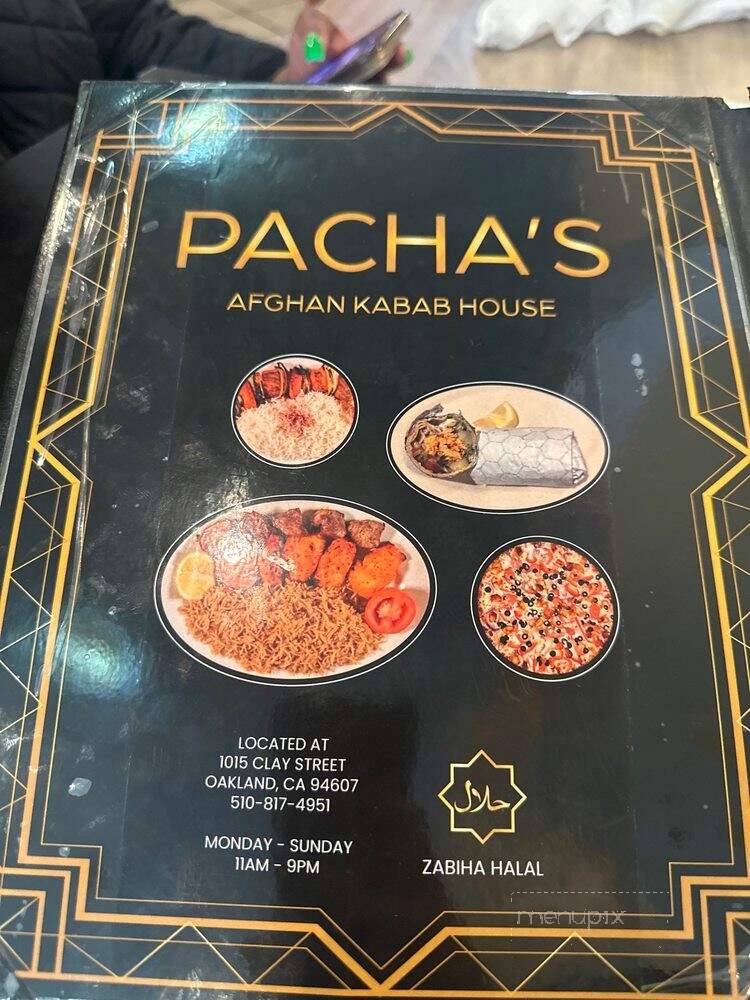 Pacha's Afghan Kabab House - Oakland, CA menu_pic