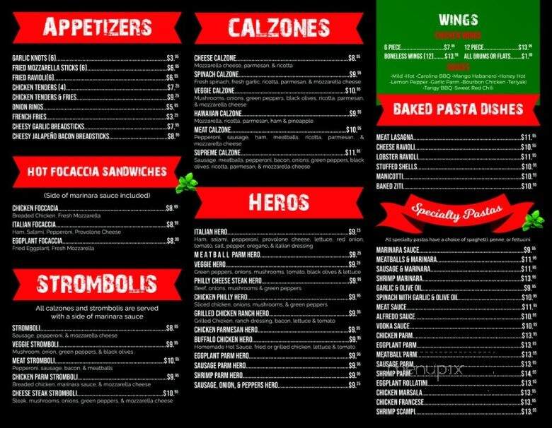 Paco's Pizza - Wake Forest, NC menu_pic