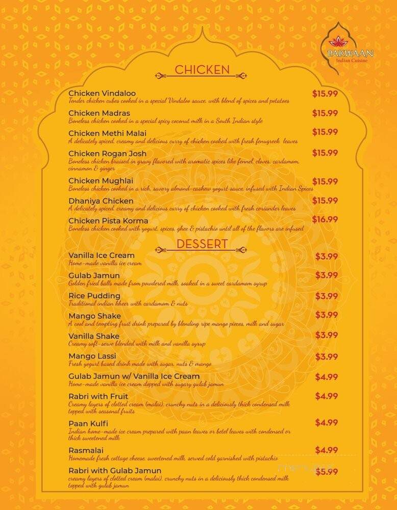 Pakwaan Indian Cuisine - Gainesville, VA