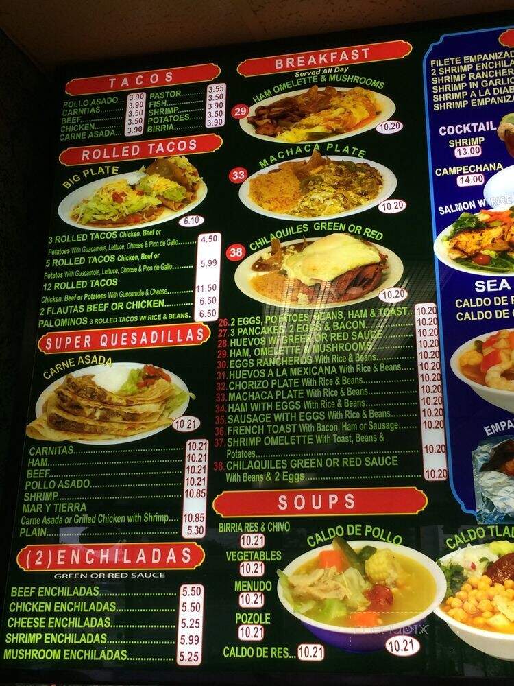 Palominos Mexican & Sea Food - San Diego, CA menu_pic