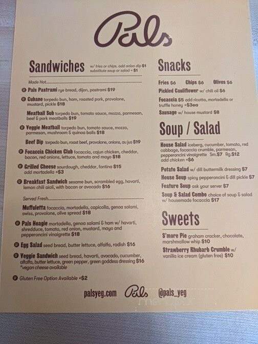 Pals Sandwiches - Edmonton, AB menu_pic