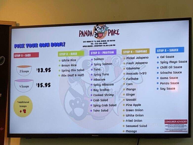 Panda Poke - Seal Beach, CA menu_pic