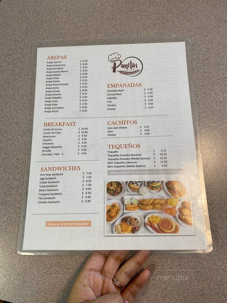 Panitas Bakery and Bistro - Tampa, FL menu_pic