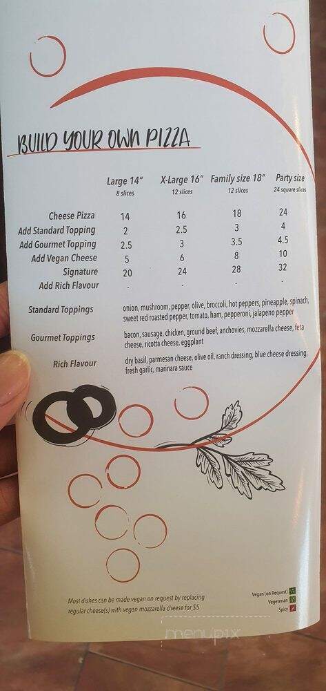 Papillon Pizzeria - Newmarket, ON menu_pic