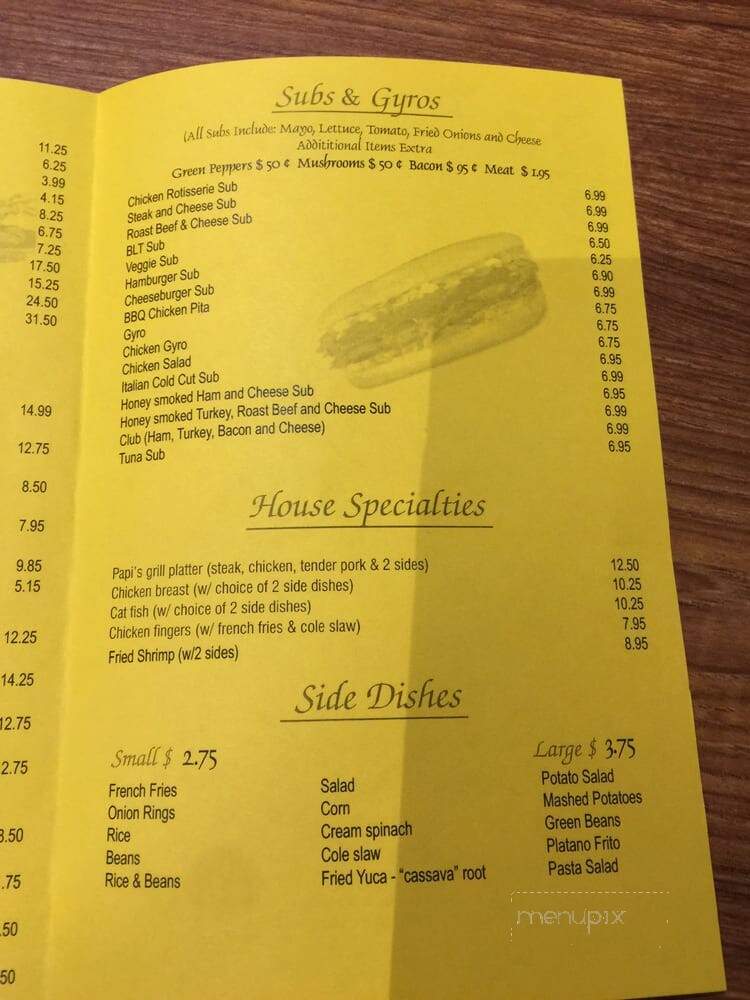Papi's chiken - Temple Hills, MD menu_pic