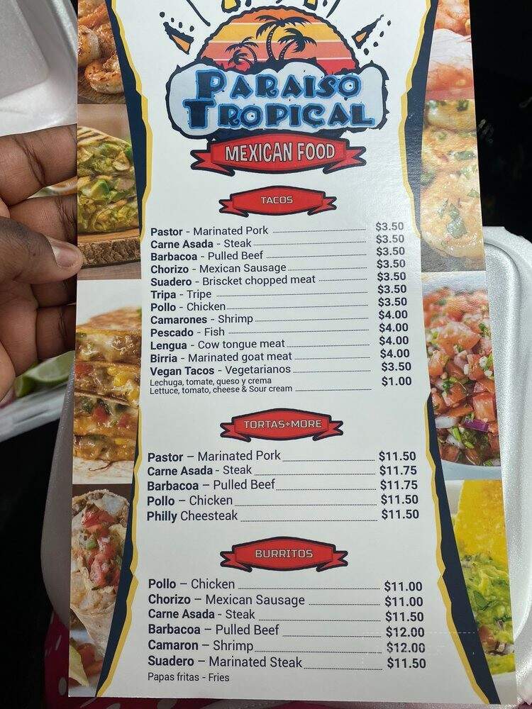 Paraiso Tropical Mexican Food - Coral, FL menu_pic
