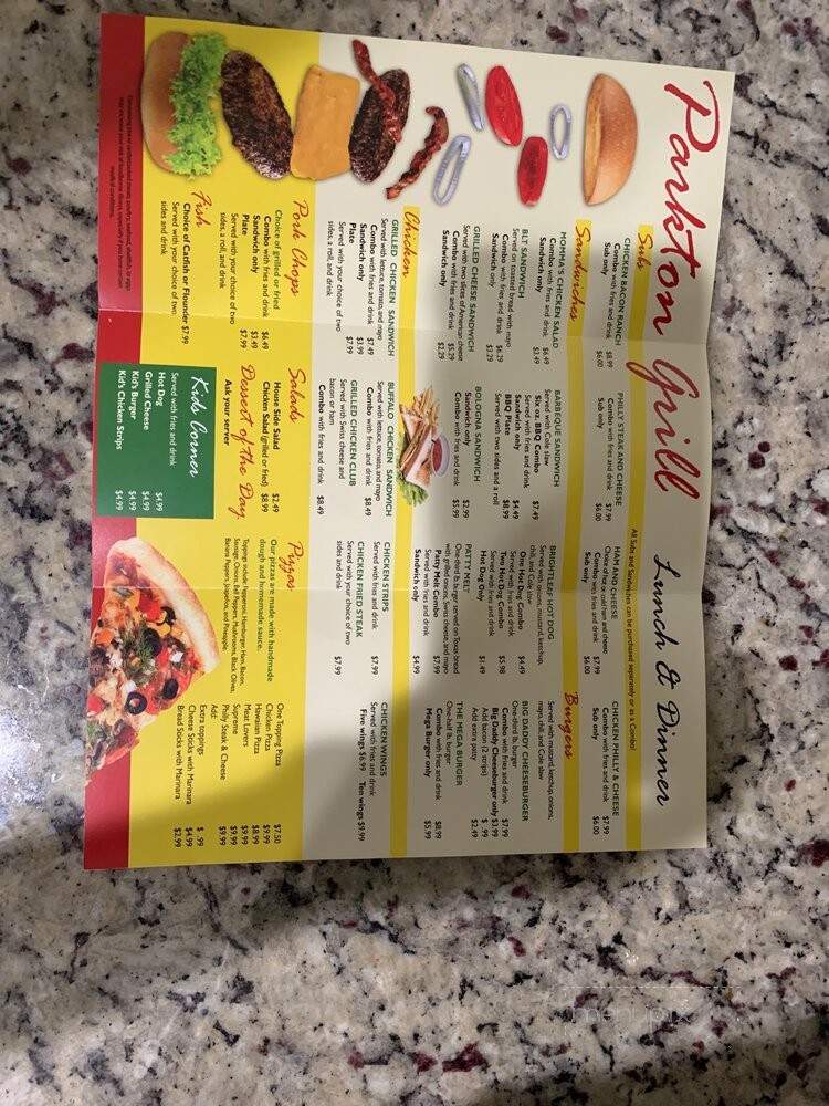Parkton Cafe - Parkton, NC menu_pic