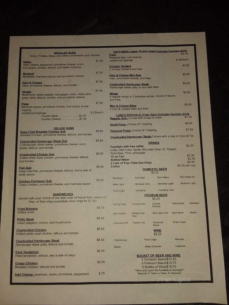 Pat's Video - West Jefferson, OH menu_pic