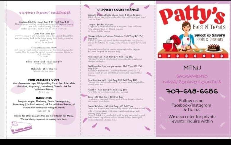 Patty's Eats n Treats - American Canyon, CA menu_pic