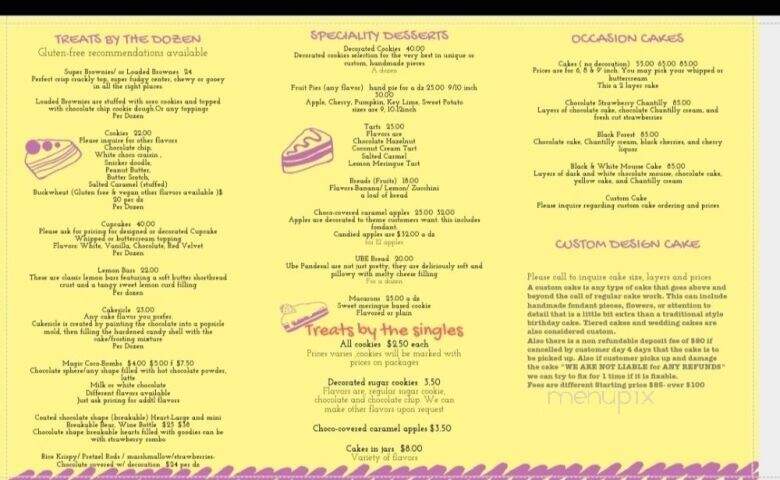 Patty's Eats n Treats - American Canyon, CA menu_pic