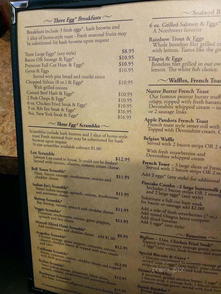 Patty's Eggnest Wellers - Arlington, WA menu_pic