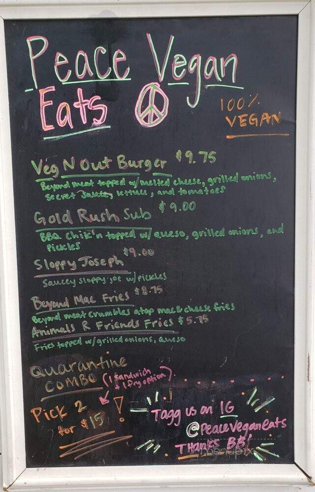 Peace Vegan Eats - Houston, TX menu_pic
