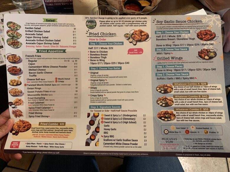 Pelicana Chicken - Queens, NY menu_pic