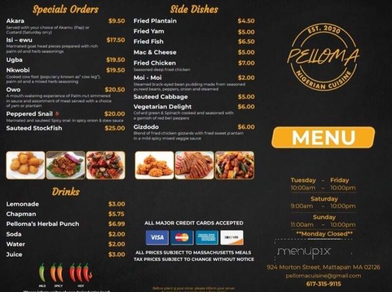 Pelloma Nigerian Cuisine - Mattapan, MA menu_pic