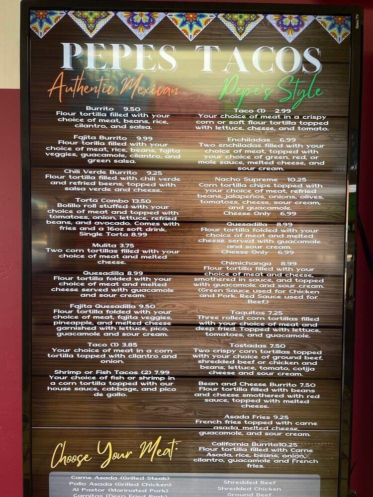Pepe's Tacos - St. George, UT menu_pic