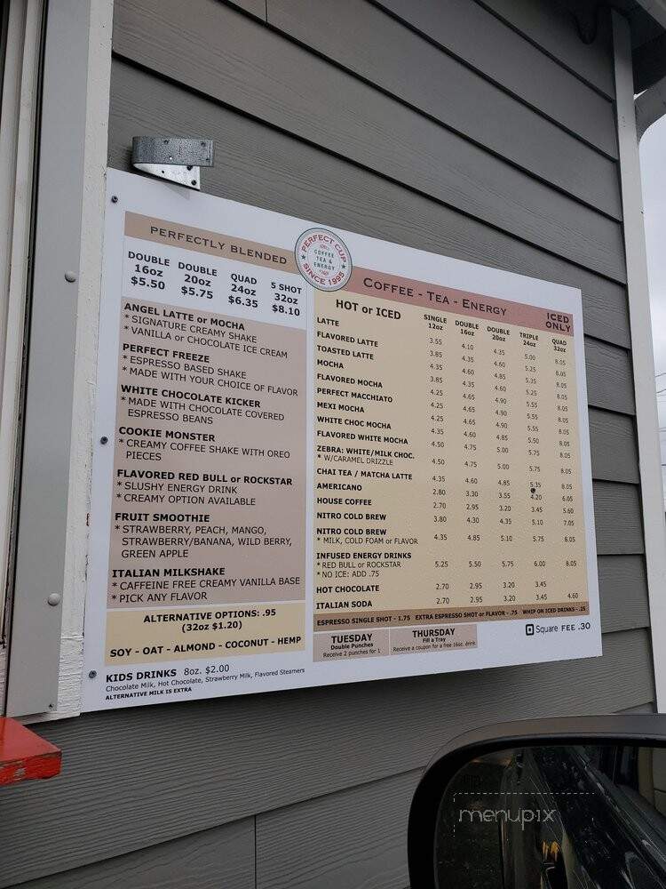 Perpect Cup Expresso - Portland, OR menu_pic