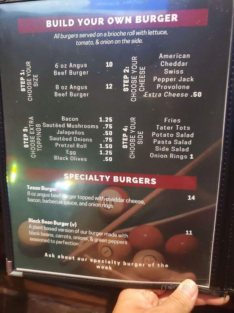 Perfect Rack Billiards - Jacksonville, FL menu_pic