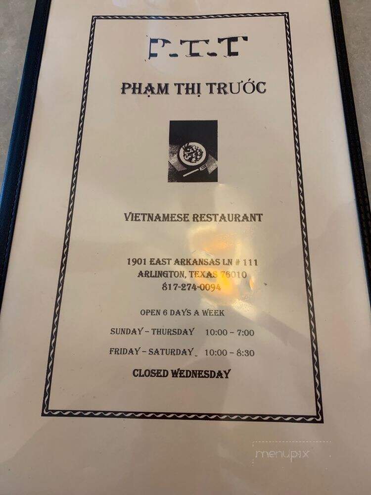 Pham Thi Truoc Express - Arlington, TX menu_pic