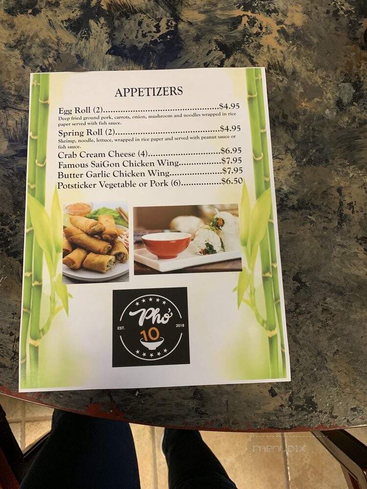 Pho 10 - Great Falls, MT menu_pic
