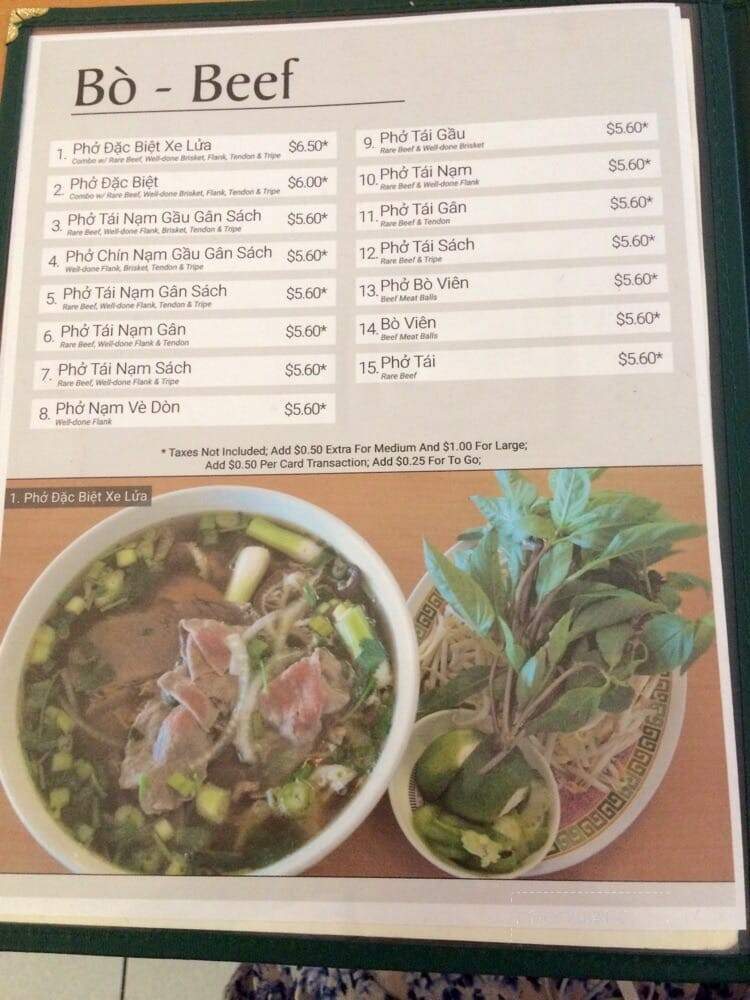 Pho 86 Restaurant - Garden Grove, CA menu_pic