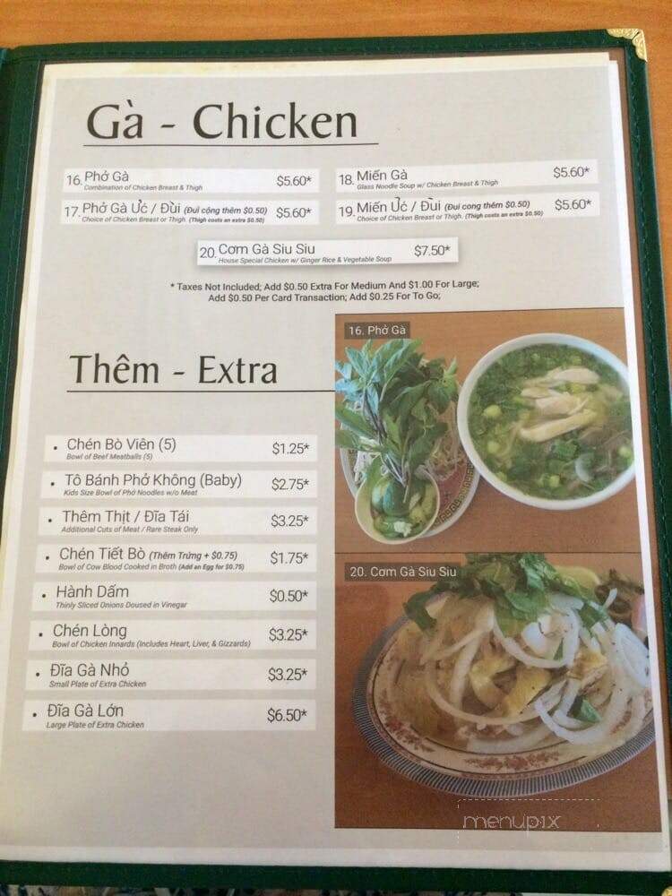 Pho 86 Restaurant - Garden Grove, CA menu_pic