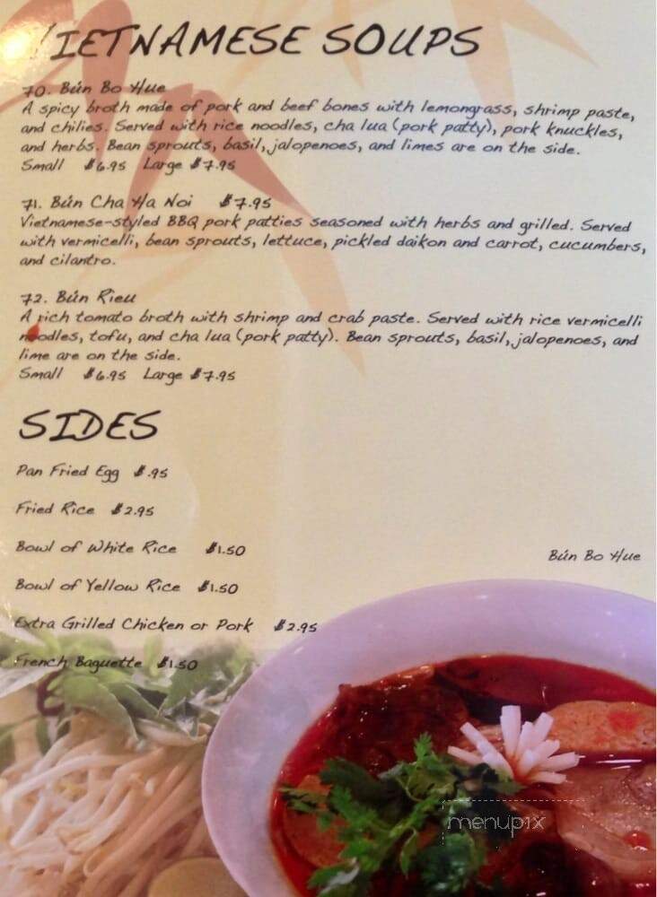 Pho 95 - Arlington, TX menu_pic