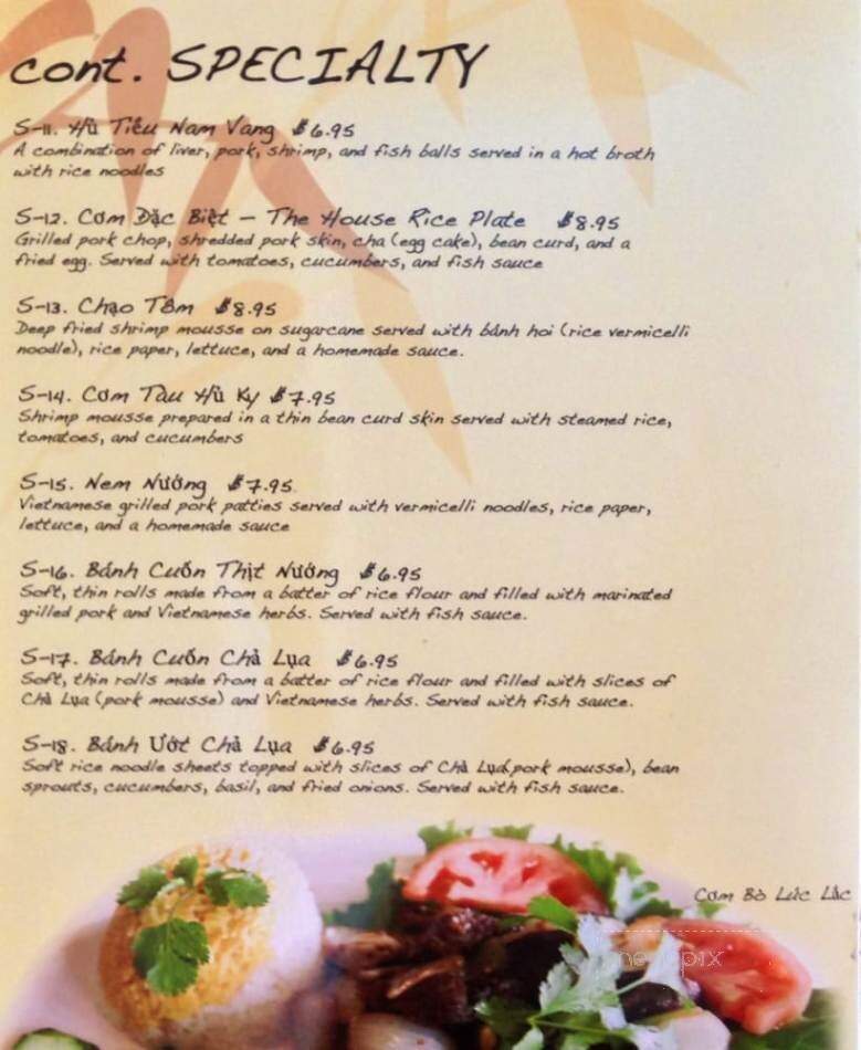 Pho 95 - Arlington, TX menu_pic