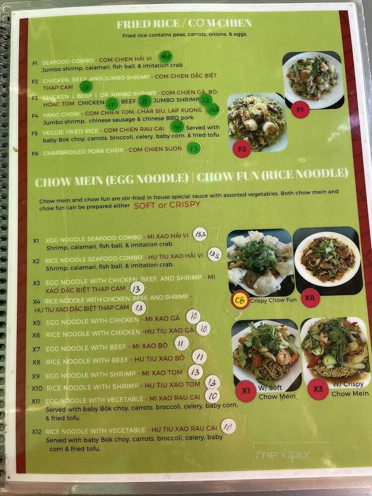 Pho Amour - Fontana, CA menu_pic