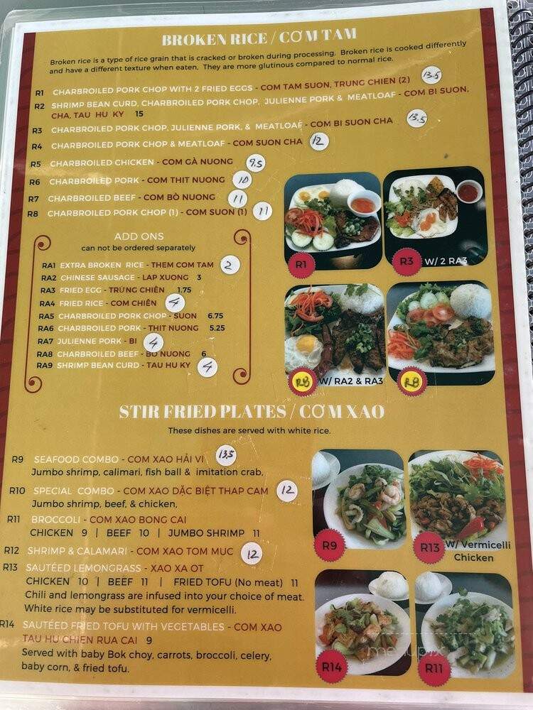 Pho Amour - Fontana, CA menu_pic