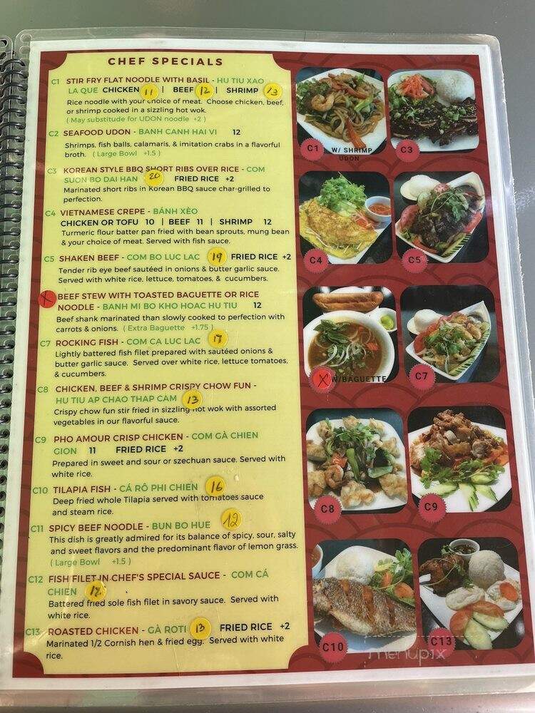 Pho Amour - Fontana, CA menu_pic