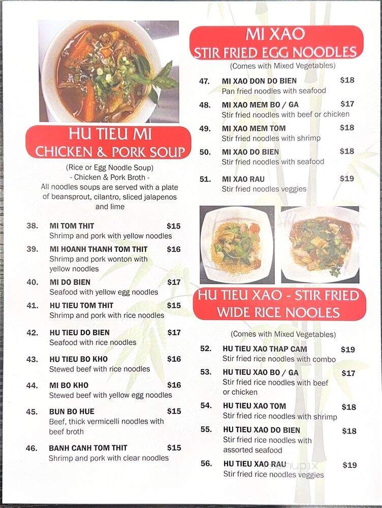 Pho Ben - York, PA menu_pic