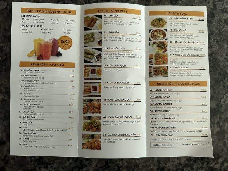 Pho Golden Xpress - Fairfax, VA menu_pic