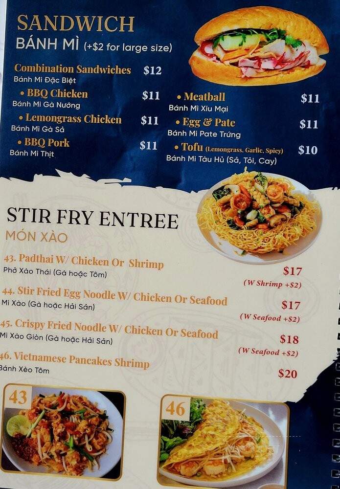 Pho K&A Local Vietnamese Cuisine - Urban Honolulu, HI menu_pic