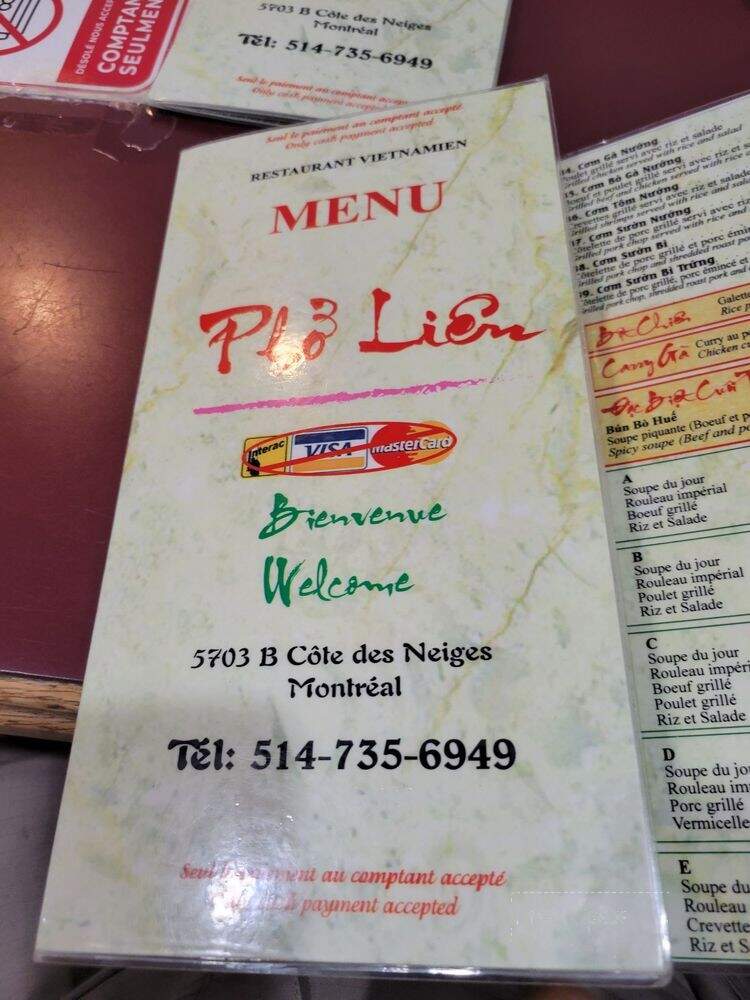Restaurant Kan Phai Plus - Montreal, QC menu_pic