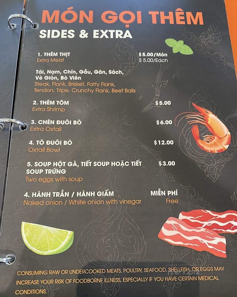 Pho Lovers 3 - Huntington Beach, CA menu_pic