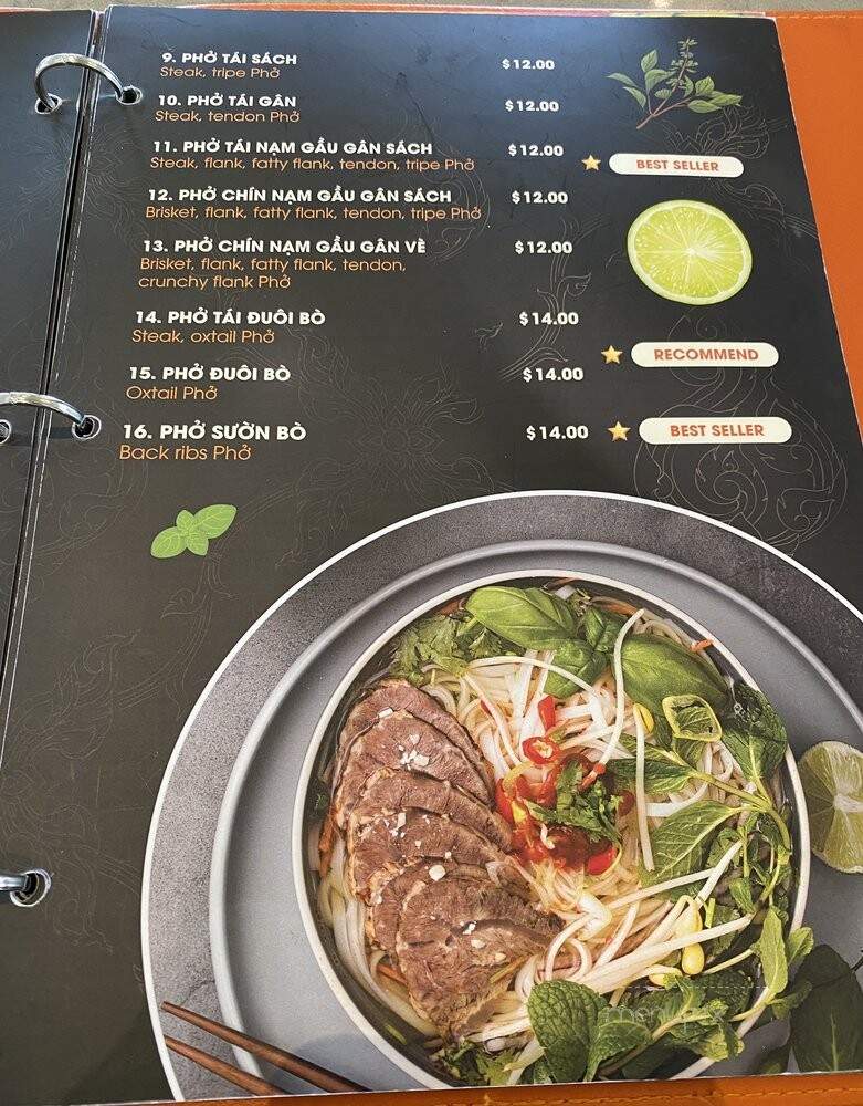 Pho Lovers 3 - Huntington Beach, CA menu_pic