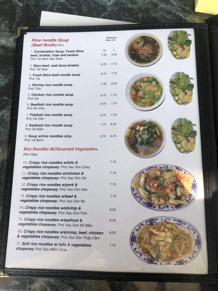 Pho Mai - Whittier, CA menu_pic
