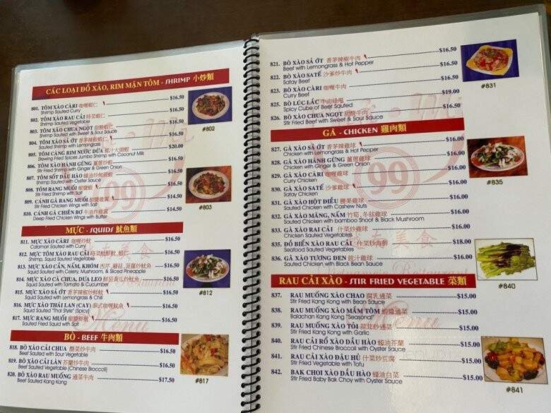 Thomi 99 Vietnamese Restaurant - Thornhill, ON menu_pic