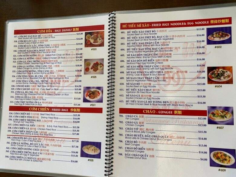 Thomi 99 Vietnamese Restaurant - Thornhill, ON menu_pic