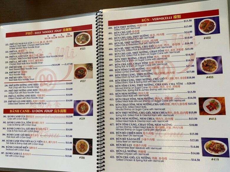 Thomi 99 Vietnamese Restaurant - Thornhill, ON menu_pic