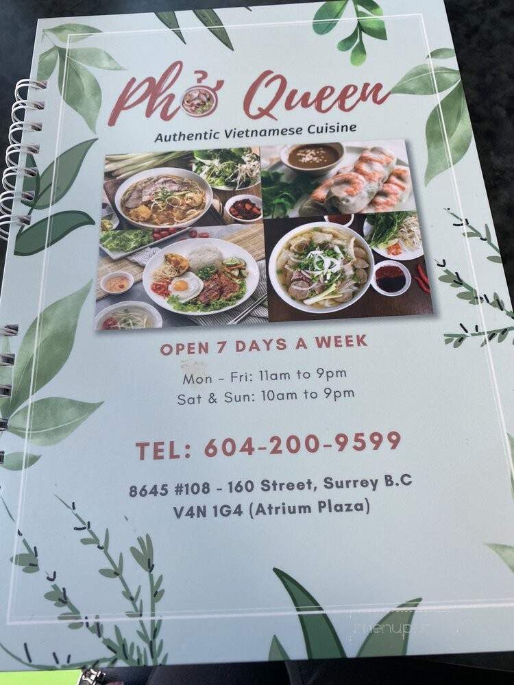 Pho Queen - Surrey, BC menu_pic