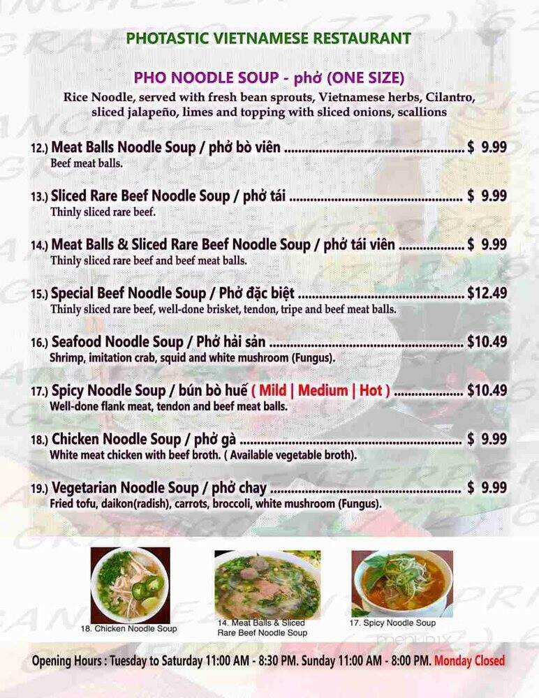 Photastic - Vero Beach, FL menu_pic