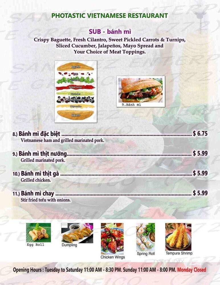 Photastic - Vero Beach, FL menu_pic