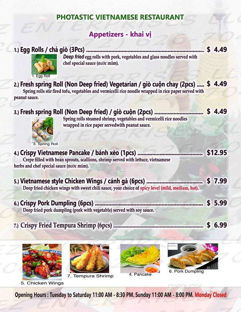 Photastic - Vero Beach, FL menu_pic