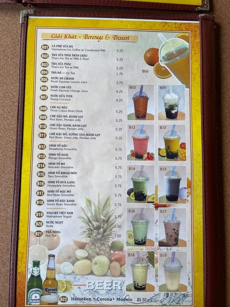 Pho Tay Do - San Jose, CA menu_pic